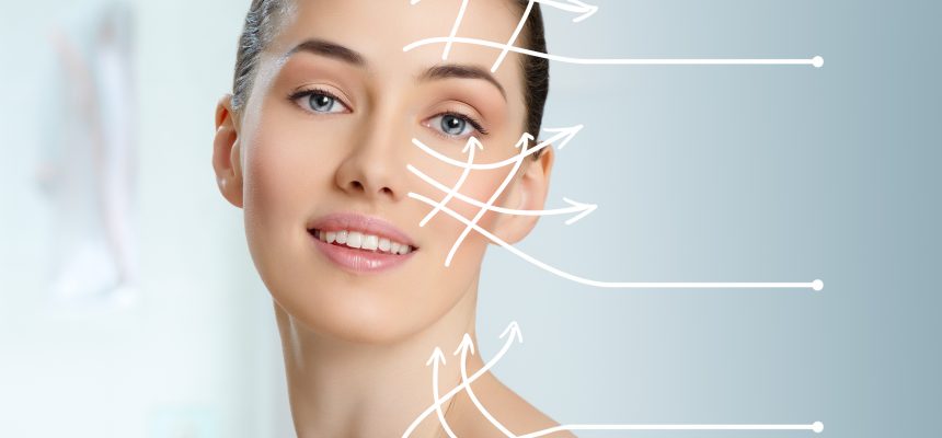 beauty woman on the bathroom background